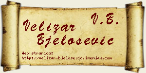 Velizar Bjelošević vizit kartica